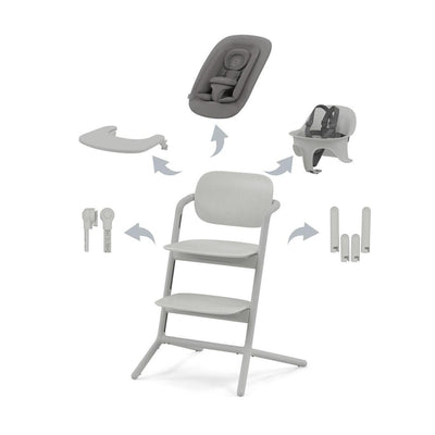 Cadeira de Alimentação Cybex Lemo 4 em 1 Suede Grey - Cybex Babytunes