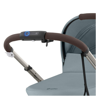 Cybex E - Gazelle S Stroller - Taupe Frame/ Stormy Blue Seat